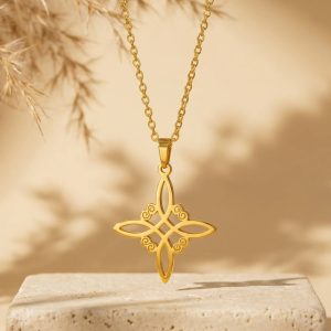 Halsband med häxknut – Guldfärgad
